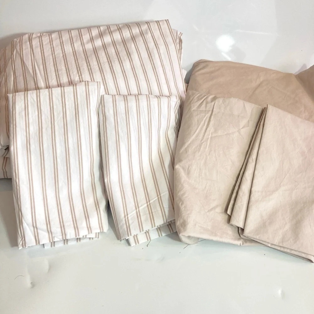 Neutral Beige Duvet Cover Set - Soft Home Bedding